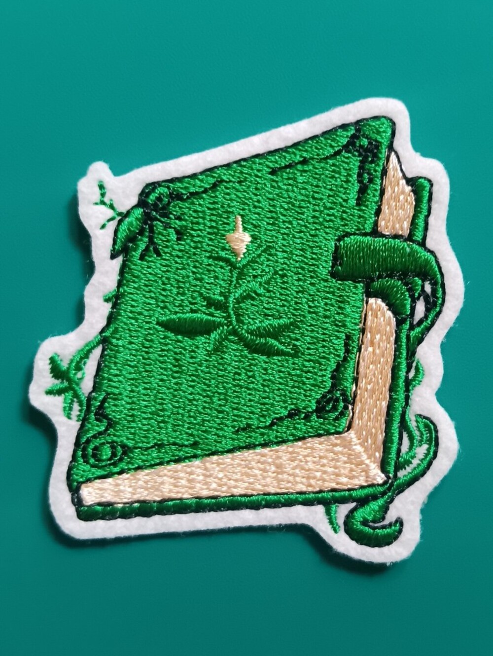 Earthy Forest Journal Book Iron On Patch, Whimsy Woodland Fairy Fairycore Witchy